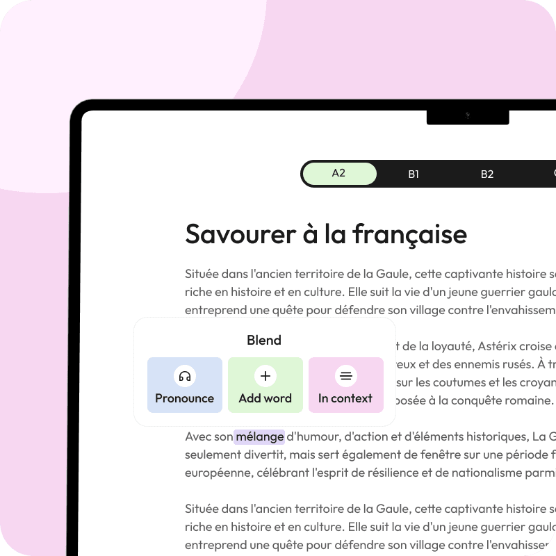 Read leisurely, highlight tricky words for translation