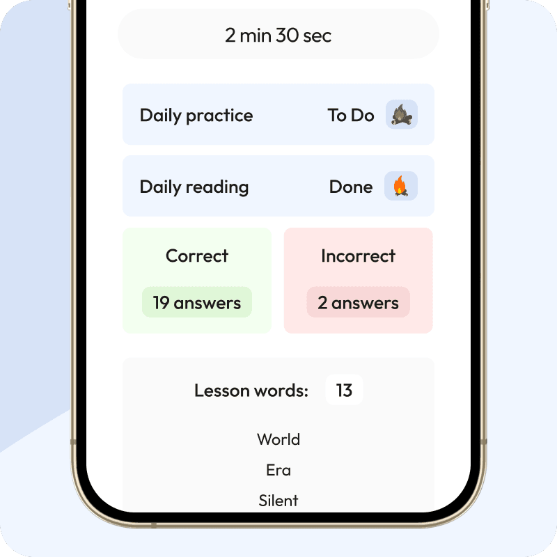 Export lesson summaries for your teacher or tutor